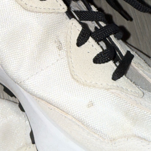 New Balance White and Leopard Print Sneakers - Picture 5 of 8
